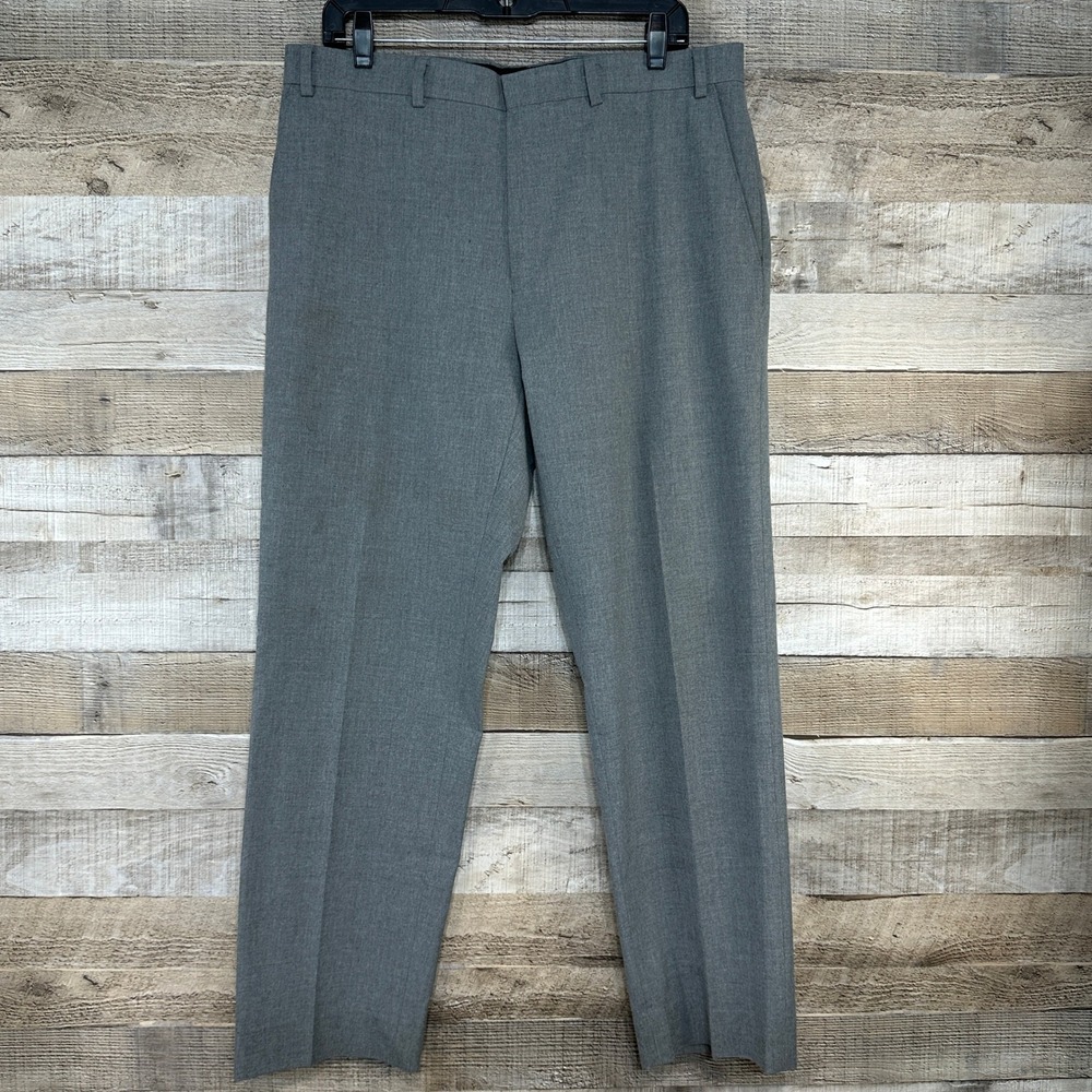 Lauren‎ Ralph Lauren Mens Slim Fit Grey Dress Pants Slacks 36W x 32L Stretch